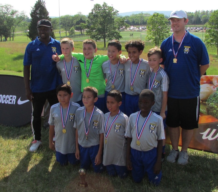 United 04B Blue U10 Champions at Cannon Cup 2015